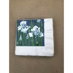 GORDON FRASER GALLERY Beverage Napkins 16 Ct Iris Flower pattern NEW